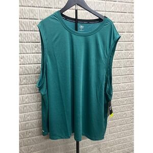 Athletic Works Mens Mixed Media Muscle Tank Top Teal Cistern 4XL AW26100162683B